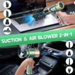 JONYJ Handheld Car Vacuum Cleaner, 16000PA Hand Held Vacuum Portable Cordless, 2 in 1 Air Duster and Vacuum Cleaner with LED Light, Multi-Nozzles, 120W High Power Mini Vacuum for Home, Pet, Office