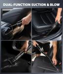 Car Vacuum Portable Cordless Handheld Vacuum Cleaner 4-in-1 Mini Cordless Vacuum with 2 Suction Modes and 16800pa Suction Power Blowing & Inflating 2 Modes Handheld Vacuum for Car, Desk, Keyboards