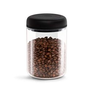 Fellow Atmos Vacuum Coffee Canister & Food Storage Container - 1.2 Liter Canister holds up to 16 oz of Coffee Beans - Airtight Food Storage Containers - Coffee Containers - 1.2 Liter - Clear Glass
