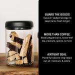 Fellow Atmos Vacuum Coffee Canister & Food Storage Container - 1.2 Liter Canister holds up to 16 oz of Coffee Beans - Airtight Food Storage Containers - Coffee Containers - 1.2 Liter - Clear Glass