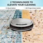 Shark AV752 ION Robot Vacuum, Tri-Brush System, Wifi Connected, 120 Min Runtime, Works with Alexa, Multi Surface Cleaning, White