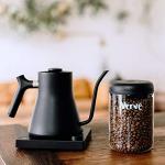 Fellow Atmos Vacuum Coffee Canister & Food Storage Container - 1.2 Liter Canister holds up to 16 oz of Coffee Beans - Airtight Food Storage Containers - Coffee Containers - 1.2 Liter - Clear Glass