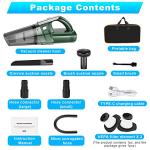 SAKOLD Handheld Vacuum Cordless Mini Portable Rechargeable Car Vacuum Cleaner with 11000PA Powerful Suction for Car Home and Office