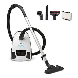 Simplicity Vacuums Jill Canister Vacuum Cleaner, Hardwood Floor Vac with Dual-Certified HEPA Filter Media and Bag, Small and Compact, Great for Stairs, Jill.12