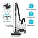 Simplicity Vacuums Jill Canister Vacuum Cleaner, Hardwood Floor Vac with Dual-Certified HEPA Filter Media and Bag, Small and Compact, Great for Stairs, Jill.12