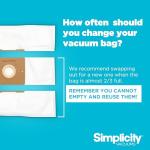 Simplicity Vacuums Jill Canister Vacuum Cleaner, Hardwood Floor Vac with Dual-Certified HEPA Filter Media and Bag, Small and Compact, Great for Stairs, Jill.12