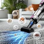 MONOZEL Cordless Handheld Vacuum Cleaner, 18000Pa 2 in 1 Car Vacuum Cleaner&Air Duster, 130W Brushless Motor with 7800mAh Battery, LED Light and Multi-Nozzles, Portable for Car, Home, Office, Pet