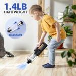 MONOZEL Cordless Handheld Vacuum Cleaner, 18000Pa 2 in 1 Car Vacuum Cleaner&Air Duster, 130W Brushless Motor with 7800mAh Battery, LED Light and Multi-Nozzles, Portable for Car, Home, Office, Pet