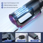 MONOZEL Cordless Handheld Vacuum Cleaner, 18000Pa 2 in 1 Car Vacuum Cleaner&Air Duster, 130W Brushless Motor with 7800mAh Battery, LED Light and Multi-Nozzles, Portable for Car, Home, Office, Pet