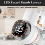 Tikom V500 Cordless Vacuum Cleaner for Home, 40000Pa/450W Stick Vacuum with LED Touch Screen, Charging Wall Dock, Anti-Tangle, Lightweight Handheld Vacuum for Pet Hair, Hard Floor, Carpet