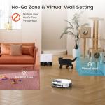 ILIFE A12 Pro Robot Vacuum and Mop Combo, Self Emptying Station for 60 Days, LiDAR Navigation, Home Mapping, No-Go Zones, 2.4G WiFi/App/Alexa/Remote Control, for Hard Floors, 110V