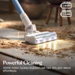 Bissell PowerClean 200W Self-Standing Cordless Vacuum w/Tangle Free Brush Roll, Removeable Battery, Wall Mount, Upholstery Tool & Bright Headlights, 4173