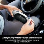 Shark Cyclone PET Handheld Vacuum with, HyperVelocity Suction, Powerful Pet Hair Pickup, Lightweight, XL Dust Cup, Including Upholstery Tool, 8" Crevice Tool, Scrubbing Brush, Pearl White, AA701