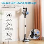 VIPSUN Cordless Vacuum Cleaner with Self-Standing, LED Screen Stick Vacuum Cleaners for Home, Lightweight Powerful Suction Vacuum, 6-in-1 Rechargeable Vacuum for Carpets, Pet Hair, Hardwood Floors