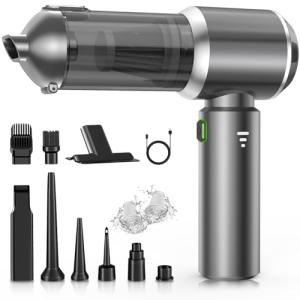 Handheld Vacuum Cleaner, 28000Pa 4 in 1 Handheld Vacuum Cordless, Brushless Motor, One-Touch Dust Removal, 3 Speeds Car Vacuum Cleaner Portable Cordless, Ideal for Office, Home, Kitchen, Car, Pet Hair