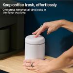 Fellow Atmos Electric Vacuum Canister & Storage Container - Airtight Coffee & Food Storage Containers - Coffee Containers - (Matte Black, 1.2 Liter)