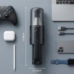 VIPDIGI Handheld Vacuum Cordless, 5-in-1 Car Vacuum Portable Cordless 30 Mins Rapid Rechargeable Hand Vacuum Brushless Motor 19000Pa Strong Suction, Dust Busters for Car Home with 4 Nozzles, Black