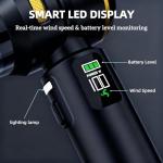 Portable Cordless Car Vacuum Cleaner,Mini Handheld Vacuum Cordless for Car,With Battery Level and Gear Display,High Power Suction of 17000PA,Large Battery Capacity and Supports Fast Charging