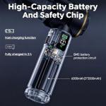 Portable Cordless Car Vacuum Cleaner,Mini Handheld Vacuum Cordless for Car,With Battery Level and Gear Display,High Power Suction of 17000PA,Large Battery Capacity and Supports Fast Charging