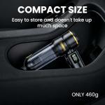 Portable Cordless Car Vacuum Cleaner,Mini Handheld Vacuum Cordless for Car,With Battery Level and Gear Display,High Power Suction of 17000PA,Large Battery Capacity and Supports Fast Charging