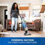 Vacmaster UB0302E Bagged Upright Vacuum Lightweight Cleaner 2-Motor Power Suction with HEPA Filtration, LED Headlight for Pet Hair, Carpet and Hardwood Floor, Blue