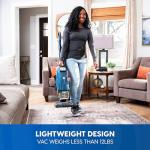 Vacmaster UB0302E Bagged Upright Vacuum Lightweight Cleaner 2-Motor Power Suction with HEPA Filtration, LED Headlight for Pet Hair, Carpet and Hardwood Floor, Blue