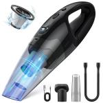 BSRCO Handheld Vacuum Cordless Rechargeable, Mini Car Vacuum Cleaner with LED, USB Charge, 1.65LBs Hand Vacuum Cordless, 25 Minutes Run Time for Car/Home/Pet Hair