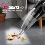 BSRCO Handheld Vacuum Cordless Rechargeable, Mini Car Vacuum Cleaner with LED, USB Charge, 1.65LBs Hand Vacuum Cordless, 25 Minutes Run Time for Car/Home/Pet Hair