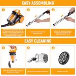 Hoteche 800W Canister Vacuum – 2.5L Powerful & Quiet Cleaner for Hard Floors, Carpets & Pet Hair