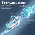 Vazone R6X Corded Stick Vacuum Cleaners for Home, 20Kpa Powerful Suction Stick Vacuum with 16Ft Cord, 2 in 1 Lightweight Vacuum Cleaner for Hardwood Floor Pet Hair (Green)