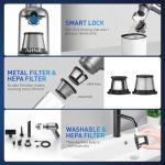 AHNR Handheld Car Vacuum Cleaner Cordless with Brushless Motor, 20000PA High Power Vacuum Cleaner & Air Duster, 3 in 1 Keyboard Portable Mini Hand Held Vacuums Cleaner for Car Home