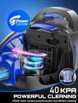 PKUYIE Canister Vacuum Cleaner, 40Kpa 1600W Cyclon Power Bagless Canister Vacuum Cleaners for Home, 3.7QT Large Dust Cup, Lightweight Vac for Hard Floors, Carpets, Pet Hair, Blue