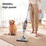 fenhua Corded Stick Vacuum Cleaner - Lightweight, Powerful Suction with 450W Motor, 3-in-1 16.4Ft Cord Vacuum Cleaners for Home, Hard Floor, Carpet, Pet Hair Black Gray