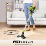 Intercleaner 23Ft Corded Vacuum Cleaner,2 Operation Mode Powerful Suction Stick,19''-30'' Adjustable Tube Handheld Vac for Hard Floors Carpets Pet Hair,Wall Mount Storage