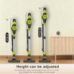 Intercleaner 23Ft Corded Vacuum Cleaner,2 Operation Mode Powerful Suction Stick,19''-30'' Adjustable Tube Handheld Vac for Hard Floors Carpets Pet Hair,Wall Mount Storage