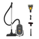 Aircliff Canister Vacuum Cleaner, Specially Designed Nozzle for Pet Family, 1200W & 17Kpa Strong Suction, 2 HEPA Filters & 5 Cleaning Tools for Hard Floor, Carpet, Upholstery, Pet Hair(Sliver)