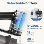 NEWBULIG Cordless Vacuum Cleaner, Lightweight Stick Vacuum for Home with Anti-Tangle and LED Lights, Powerful Rechargeable Wireless Cleaners for Hardwood Floors Carpet Pet Hair