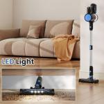 NEWBULIG Cordless Vacuum Cleaner, Lightweight Stick Vacuum for Home with Anti-Tangle and LED Lights, Powerful Rechargeable Wireless Cleaners for Hardwood Floors Carpet Pet Hair
