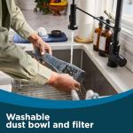 BLACK+DECKER dustbuster reveal Handheld Vacuum Cordless, Car Vacuum Portable Cordless, LED Light, Long Run Time, Rechargeable Lightweight Dust Buster, Includes Crevice Tool, Charging Base (HLVD320B42)