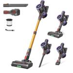 UKDMROX Cordless Stick Vacuum Cleaner: 550W 50KPA 45Mins with Powerful Suction, Self-Standing Lightweight Wireless Rechargeable Handheld Vacuum with Touch Screen for Home Pet Hair/Carpets/Floors