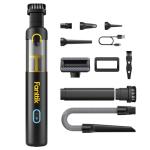 Fanttik Slim V8 APEX Car Vacuum, 4-in-1 Portable Mini Cordless Vacuum with 19000pa Suction Power, Type-C Charge, 2 Suction Modes, Handheld Vacuum for Small Jobs, Car, Office Desk, Keyboards (Black)