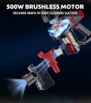 KTTLDRN Cordless Vacuum Cleaner, 500W 45Kpa 60Mins Stick Vacuum Cleaner for Home, Self-Standing Vacuum with 1.5L Dust Cup and HEPA Filter, Anti-Tangle Brush for Hardwood Floors, Carpets, and Pet Hair