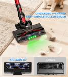 KTTLDRN Cordless Vacuum Cleaner, 500W 45Kpa 60Mins Stick Vacuum Cleaner for Home, Self-Standing Vacuum with 1.5L Dust Cup and HEPA Filter, Anti-Tangle Brush for Hardwood Floors, Carpets, and Pet Hair