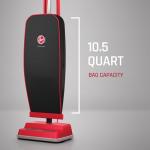 Hoover Commercial Prime Lite Upright, Vacuum Cleaner for Carpet and Hard Floor, Bagged Professional Pro Grade, CH50300, Red