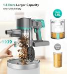 Yassol S10K Cordless Vacuum Cleaner, 55Kpa 60mins Lightweight Stick Vacuum with Powerful Suction for Home, Rechargeable, Self-Standing, Handheld Vacuum Cleaners for Hardwood Floors, Carpets, Pet Hair