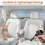 Nikocreos Portable Car Vacuum Cordless Mini Handheld Vacuums Cleaner High Power with LCD Display and Multi-Nozzles, Hand held Cleaners for Car, Home, Office, Sofa, Pet Hair,Keyboard (Black)