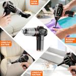 Nikocreos Portable Car Vacuum Cordless Mini Handheld Vacuums Cleaner High Power with LCD Display and Multi-Nozzles, Hand held Cleaners for Car, Home, Office, Sofa, Pet Hair,Keyboard (Black)