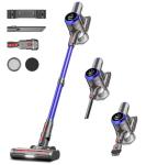 FKIEN Cordless Vacuum Cleaner, 550W 45kPa 65Mins Vacuum Cleaners for Home with LED Display, Self-Standing Stick Vacuum with Anti-Tangle Brush, Rechargeable Vacuum Cordless for Pet Hair/Carpet/Floor
