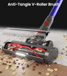 FKIEN Cordless Vacuum Cleaner, 550W 45kPa 65Mins Vacuum Cleaners for Home with LED Display, Self-Standing Stick Vacuum with Anti-Tangle Brush, Rechargeable Vacuum Cordless for Pet Hair/Carpet/Floor