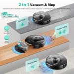 Tikom Robot Vacuum and Mop, 6000Pa Robotic Vacuum Cleaner with Self-Emptying Base, 90 Days Capacity, LiDAR Navigation, Home Mapping, Ideal for Pet Hair, Hard Floors, Carpet (L8000 Plus)